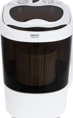JUNG CAMRY CR8054 Mini Waschmaschine mit Schleuder schwarz/weiss, Waschautomat bis 3 KG, 15 Min Waschprogramm Reisewaschmaschine, Miniwaschmaschine, Camping Mobile Waschmaschine