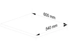 Küchenarbeitsplatte AKORD S60 Lima Unterschränke Weiß 60 cm B60 x H3,2 x T54 cm