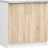 Küchenarbeitsplatte AKORD S80 Lima Unterschränke Weiß 80 cm B80 x H3,2 x T54 cm