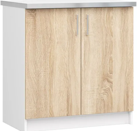 Küchenarbeitsplatte AKORD S80 Lima Unterschränke Weiß 80 cm B80 x H3,2 x T54 cm