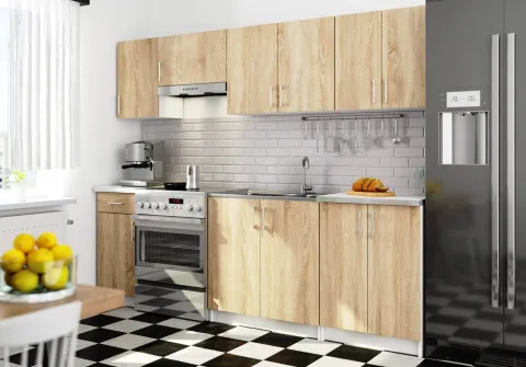 Küchenarbeitsplatte AKORD S80 Lima Unterschränke Weiß 80 cm B80 x H3,2 x T54 cm