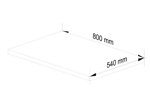Küchenarbeitsplatte AKORD S80 Lima Unterschränke Weiß 80 cm B80 x H3,2 x T54 cm