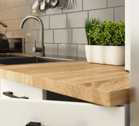 Küchenarbeitsplatte AKORD S80 Oliwia Unterschränke Sonoma-Eiche 80 cm B80 x H3,2 x T60 cm