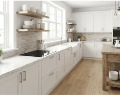 Küchenarbeitsplatte EHW402 Marmor Weiß 4100 x 600 x 38 mm | HORNBACH