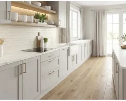 Küchenarbeitsplatte EHW402 Marmor Weiß 4100 x 600 x 38 mm | HORNBACH