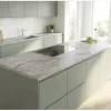 Küchenarbeitsplatte F092 Cipollino Marmor weißgrau 2800 x | HORNBACH