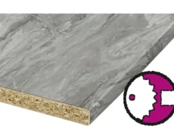 Küchenarbeitsplatte F092 Cipollino Marmor weißgrau 2800 x | HORNBACH