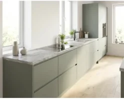 Küchenarbeitsplatte F092 Cipollino Marmor weißgrau 2800 x | HORNBACH