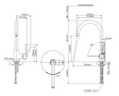 Küchenarmatur Lenz LIO schwarz matt 42040051
