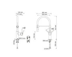 Küchenarmatur Lenz NALU nickel glänzend 46070422