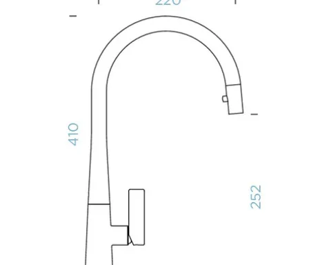 Küchenarmatur mit Einhebelmischer GOTA schwarz 521120