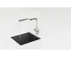 Küchenarmatur mit Einhebelmischer VITUS edelstahlfinish 560120