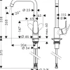 Küchenarmatur mit Einhebelmischer hansgrohe Focus E chrom glänzend 31820000