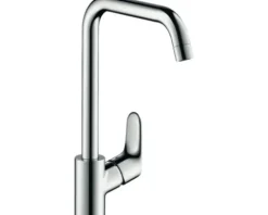 Küchenarmatur mit Einhebelmischer hansgrohe Focus E chrom glänzend 31820000