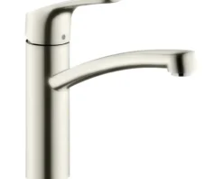 Küchenarmatur mit Einhebelmischer hansgrohe Focus edelstahl glänzend 31806800