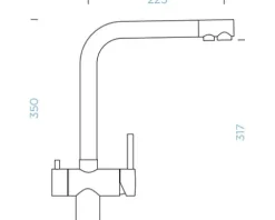 Küchenarmatur mit Einhebelmischer VITUS puro 560027