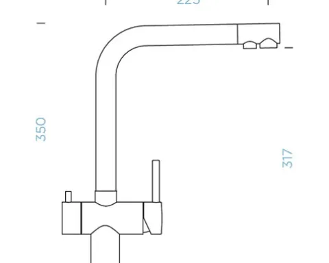 Küchenarmatur mit Einhebelmischer VITUS puro 560027