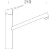 Küchenarmatur mit Einhebelmischer Schock Metis edelstahlfinish 526000