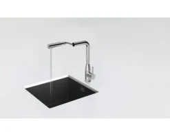 Küchenarmatur mit Einhebelmischer Schock Keto edelstahlfinish 518120