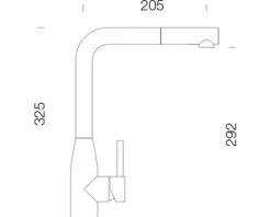 Küchenarmatur mit Einhebelmischer Schock Keto edelstahlfinish 518120