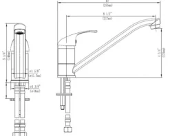 Küchenarmatur mit Einhebelmischer Lenz AURORA schwarz matt 46040951