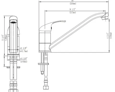 Küchenarmatur mit Einhebelmischer Lenz AURORA schwarz matt 46040951
