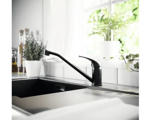 Küchenarmatur mit Einhebelmischer Lenz AURORA schwarz matt 46040951