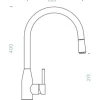 Küchenarmatur mit Einhebelmischer KAVUS edelstahlfinish 559120