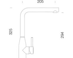 Küchenarmatur mit Einhebelmischer Schock Keto edelstahlfinish 518000