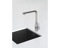 Küchenarmatur mit Einhebelmischer Schock Keto edelstahlfinish 518000