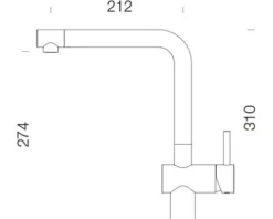 Küchenarmatur mit Einhebelmischer Schock Epos chrom 540003