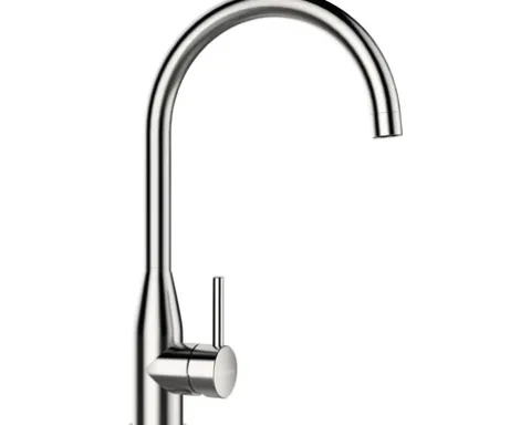 Küchenarmatur mit Einhebelmischer KAVUS edelstahlfinish 559000