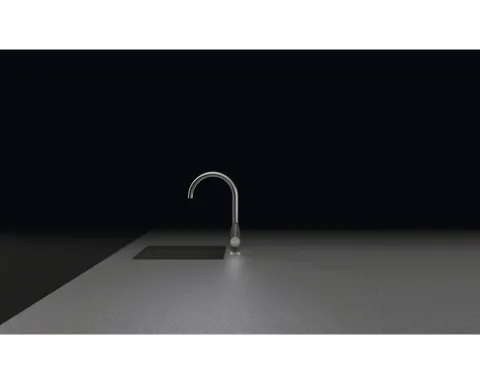 Küchenarmatur mit Einhebelmischer KAVUS edelstahlfinish 559000