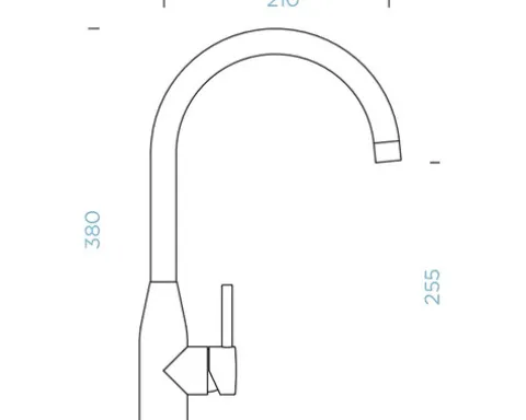 Küchenarmatur mit Einhebelmischer KAVUS edelstahlfinish 559000