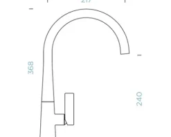 Küchenarmatur mit Einhebelmischer GOTA schwarz 521000