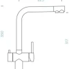 Küchenarmatur mit Einhebelmischer VITUS edelstahlfinish 560000
