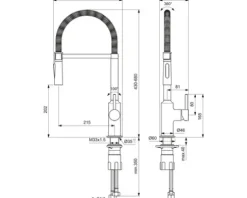 Küchenarmatur mit flexiblen Auslauf Ideal Standard Ceralook chrom glänzend BC302AA