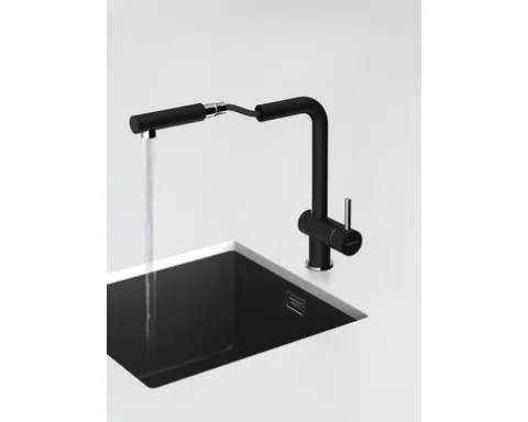 Küchenarmatur mit Handbrause Schock Epos nero 540120