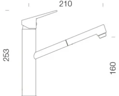 Küchenarmatur mit Handbrause Schock Metis edelstahlfinish 526120