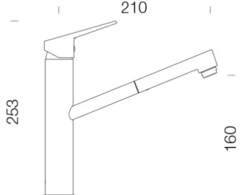 Küchenarmatur mit Handbrause Schock Metis edelstahlfinish 526120
