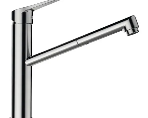 Küchenarmatur mit Handbrause Schock Metis edelstahlfinish 526120