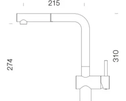 Küchenarmatur mit Handbrause Schock Epos chrom 540123