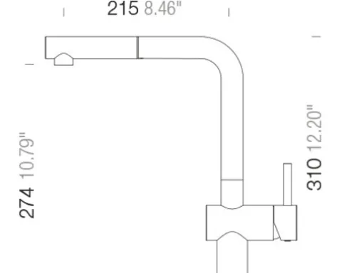 Küchenarmatur mit Handbrause Schock Epos chrom 540120