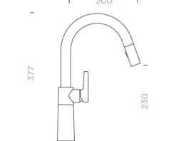 Küchenarmatur mit Handbrause Schock SC-520 dusk 555120