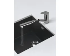 Küchenarmatur mit Handbrause Schock Evinas edelstahlfinish 577120