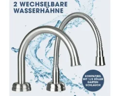 Küchenarmatur mit integriertem Durchlauferhitzer Maxxmee edelstahl 4974