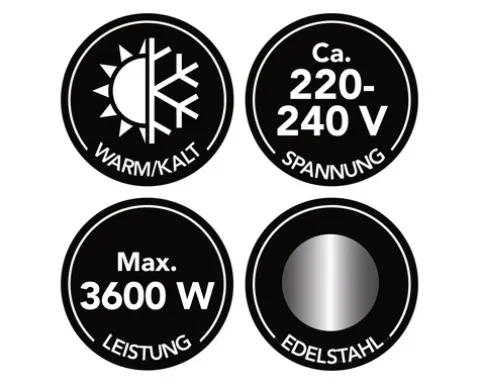 Küchenarmatur mit integriertem Durchlauferhitzer Maxxmee edelstahl 4974