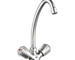 Küchenarmatur mit Zweigriff SCHÜTTE Spree chrom glänzend 5871072