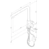 Küchenarmatur X-Joy S Spültischarmatur Küche Spültisch-Einhebelmischer, Schwarz F85B05522