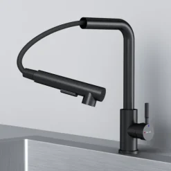 Küchenarmatur X-Joy S Spültischarmatur Küche Spültisch-Einhebelmischer, Schwarz F85B05522